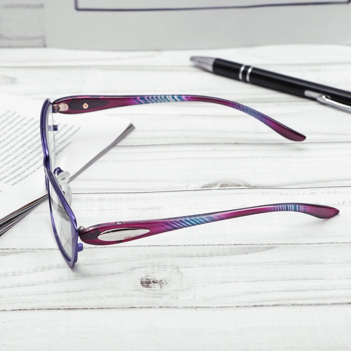 Очки "Бабочки" в металле, линза пластик антиблик, цвет МИКС, +2