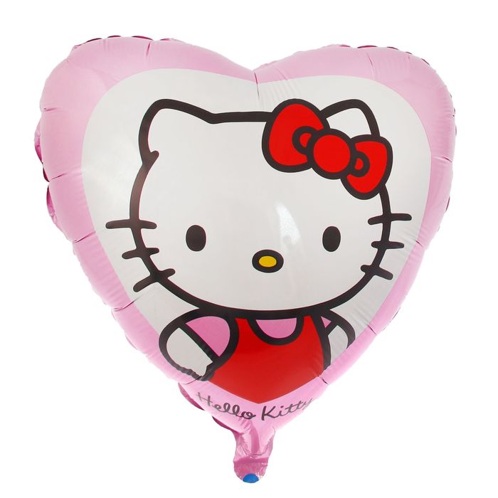 Шар фольгированный 18" Hello Kitty в розовом, сердце