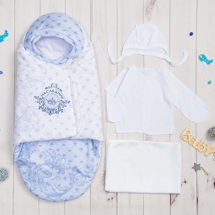 Комплект на выписку демисезонный Крошка Я "Наследник" рост 50-62 см (18-20), 0-3 мес