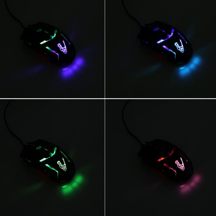 Мышь Qumo Dragon War Pike, оптическая, проводная, 800/1200/1600/2400 dpi, провод 1.5 м, USB