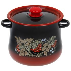 

Кастрюля, 5,5 л, цвет красно-чёрный