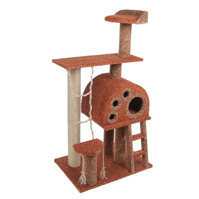 Комплекс "Фантазия" с домиком, лестницей и лежанкой, 70 х 50 х 130 см