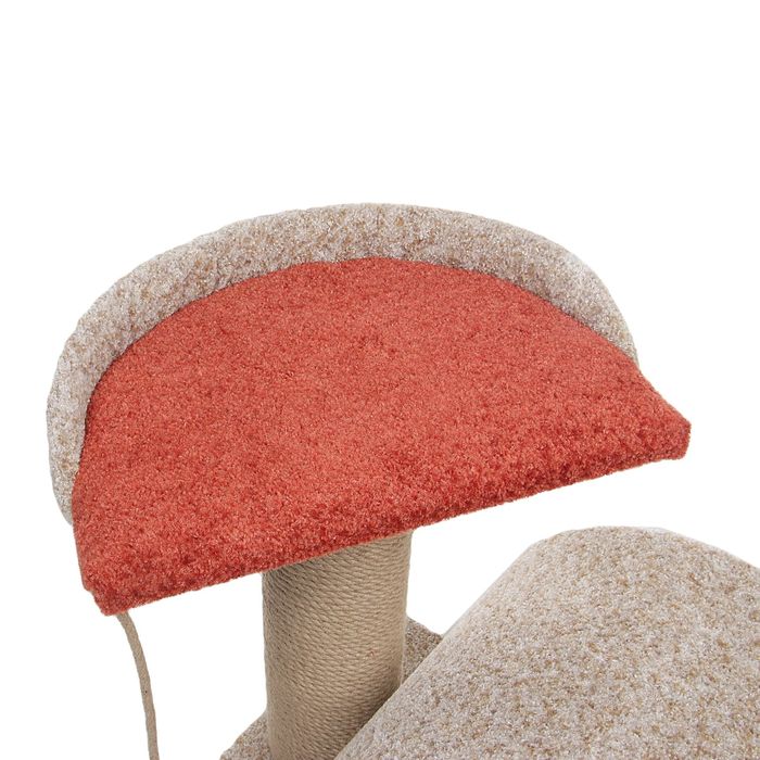 Комплекс "Котомагия" с круглым домиком, когтеточкой и лежанкой, 60 х 40 х 50 см, микс