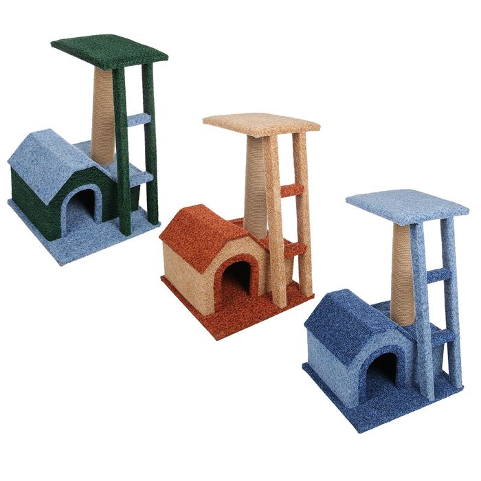 Комплекс "Сказка" с домиком, лестницей и площадкой, 50 х 50 х 70 см