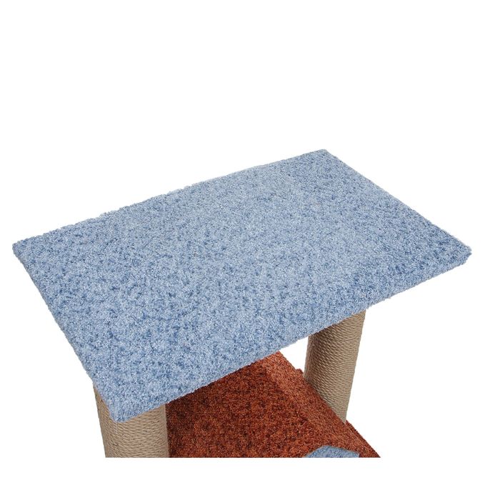 Комплекс "Рандеву" с домиком, площадкой и двумя когтеточками, 60 х 40 х 60 см