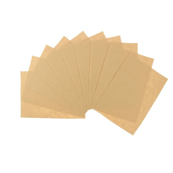 Фетр бежевый, мягкий, 1 мм, 20х30 см, 10 листов