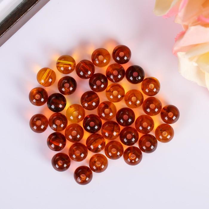 Бусины "Янтарь", 20 г, набор 35 шт.