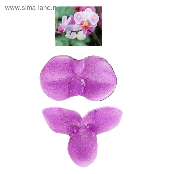 фото Молд пластик st-0058-1 "орхидея" (набор 2 детали) микс