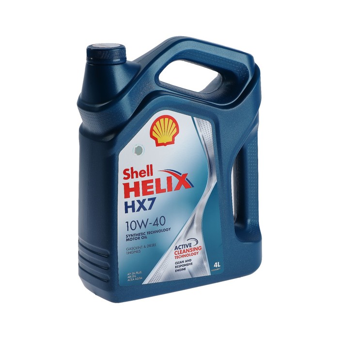 Масло моторное Shell Helix HX7 10W-40, п/с, 4 л 550040315 масло моторное shell hx7 10w 40 550040008 20 л