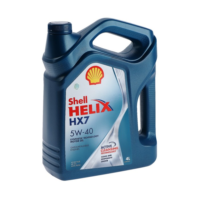 Масло моторное Shell Helix HX7 5W-40, п/с, 4 л 550040341 shell моторное масло shell helix hx7 10w 40 1 л