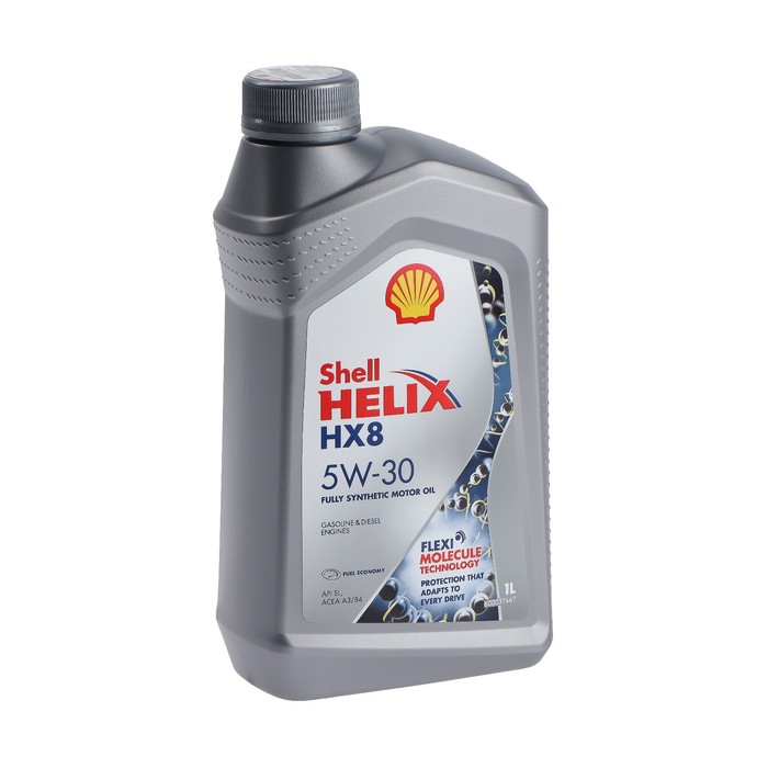 Масло моторное Shell Helix HX8 5W-30, синтетическое, 1 л 550040462 фото