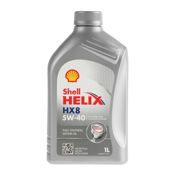 Масло моторное Shell Helix HX8 5W-40, синтетическое, 1 л 550040424 shell моторное масло shell helix hx8 5w 40 4 л
