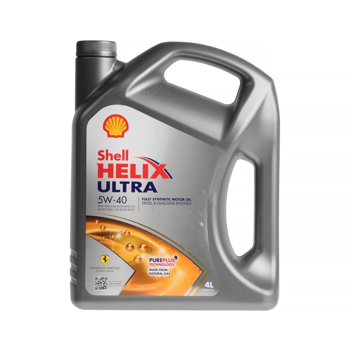 Масло моторное Shell Helix Ultra 5W-40, 4 л 550040755 shell моторное масло shell helix hx8 5w 40 4 л