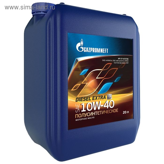 Масло моторное Gazpromneft Diesel Extra 10W-40, 20 л масло моторное gazpromneft super 10w 40 20 л