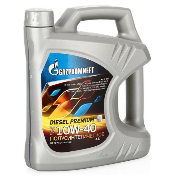 Масло моторное Gazpromneft Diesel Premium 10W-40, 4 л масло моторное gazpromneft premium l 10w 40 5 л