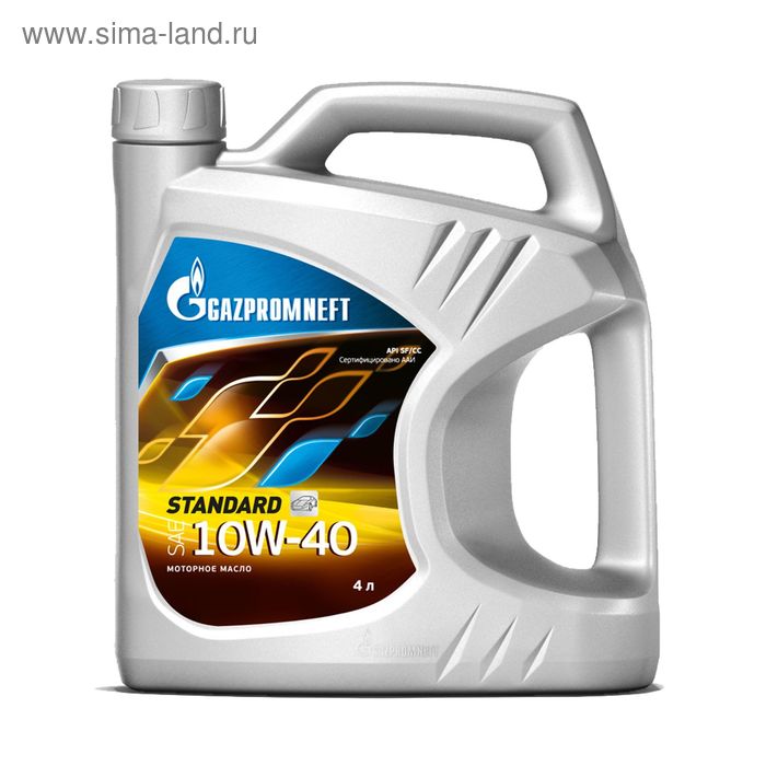 Масло моторное Gazpromneft Standard 10W-40, 4 л масло моторное gazpromneft super 10w 40 4 л
