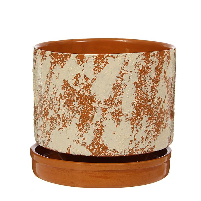 Кашпо "Сильвия" бежево-коричневое