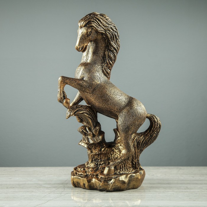 Сувенир "Конь на дыбах", бронза