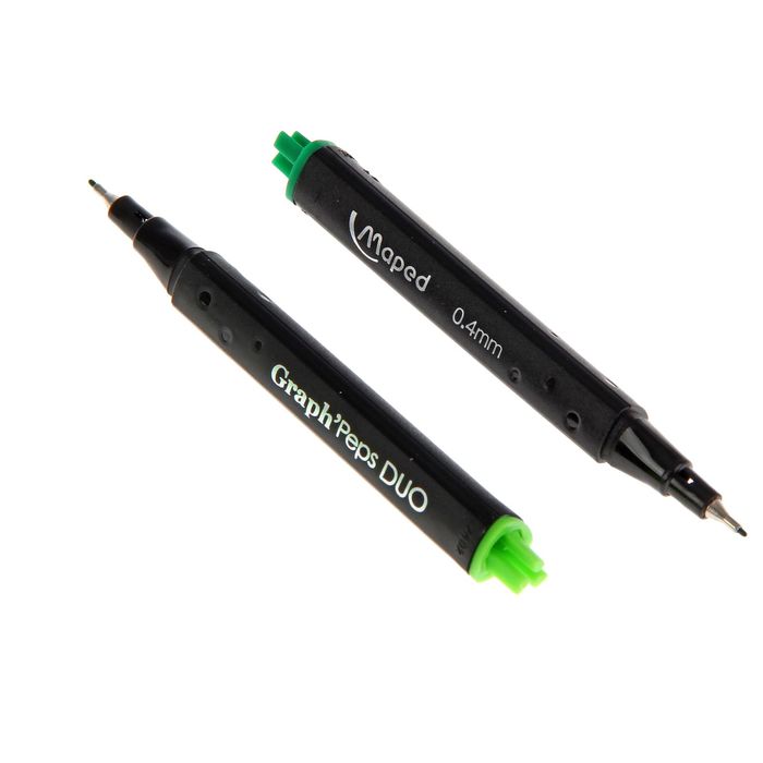 Набор ручек капиллярных 20 цветов Maped 10 шт. Graph Pep's Duo 0.4 мм трехгранный корпус 749251