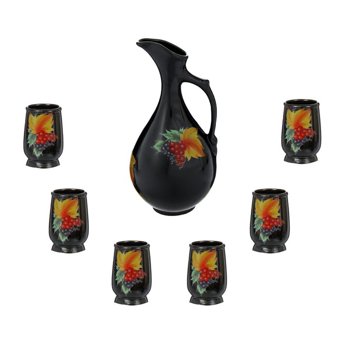 Штоф с рюмками "Ягодки" 7 предметов, 0,7 л/ 0,15 л