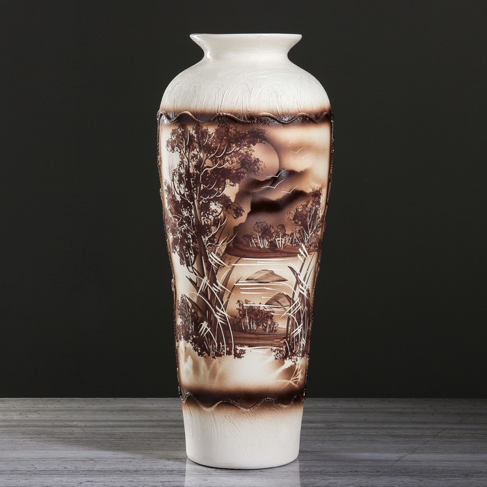 Ваза напольная "Евгения" жемчуг, микс