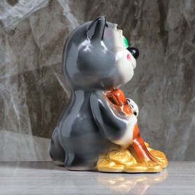 

Копилка "Кот с веником", глянец, серая, 27 см