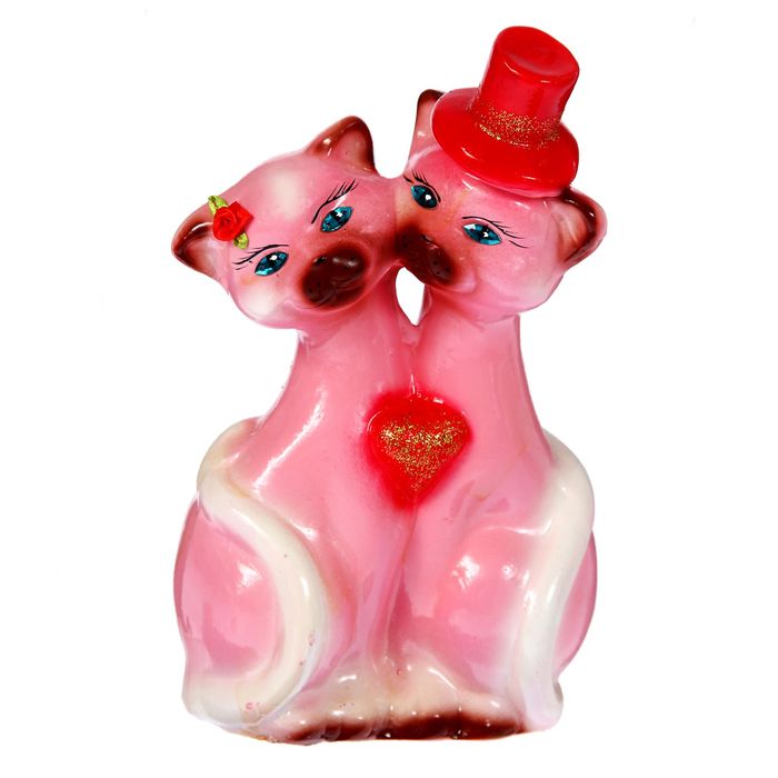 Копилка "Котики на свадьбе" глянец, розовая