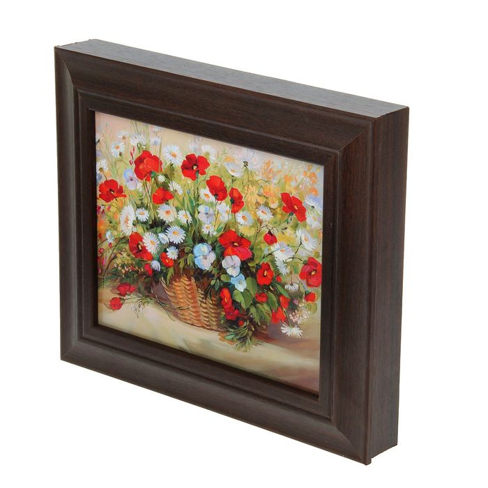 Ключница "Корзина цветов" венге