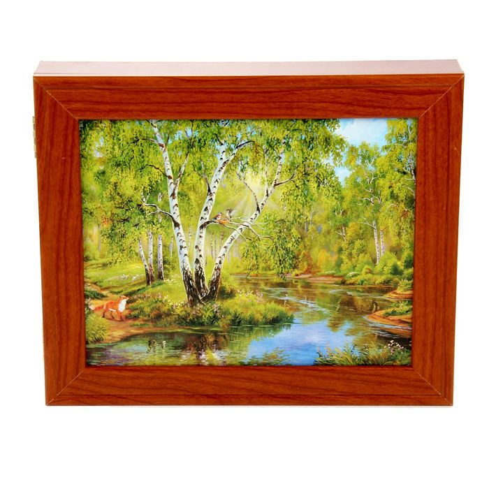 Ключница "Лисичка у речки" орех