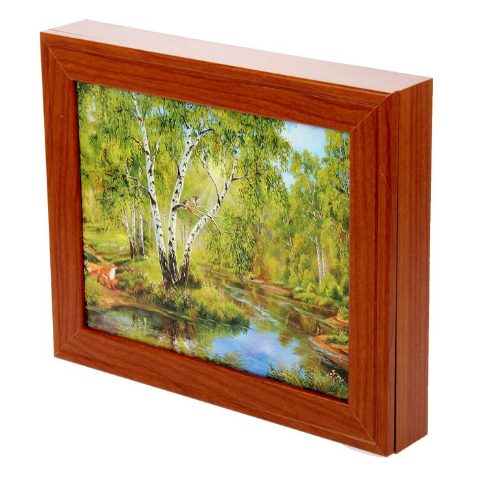 Ключница "Лисичка у речки" орех