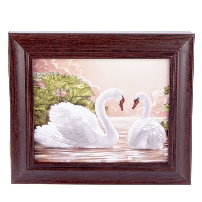 Ключница "Пара лебедей" венге