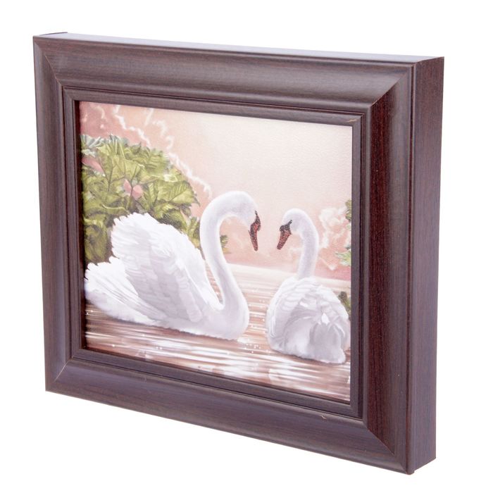 Ключница "Пара лебедей" венге