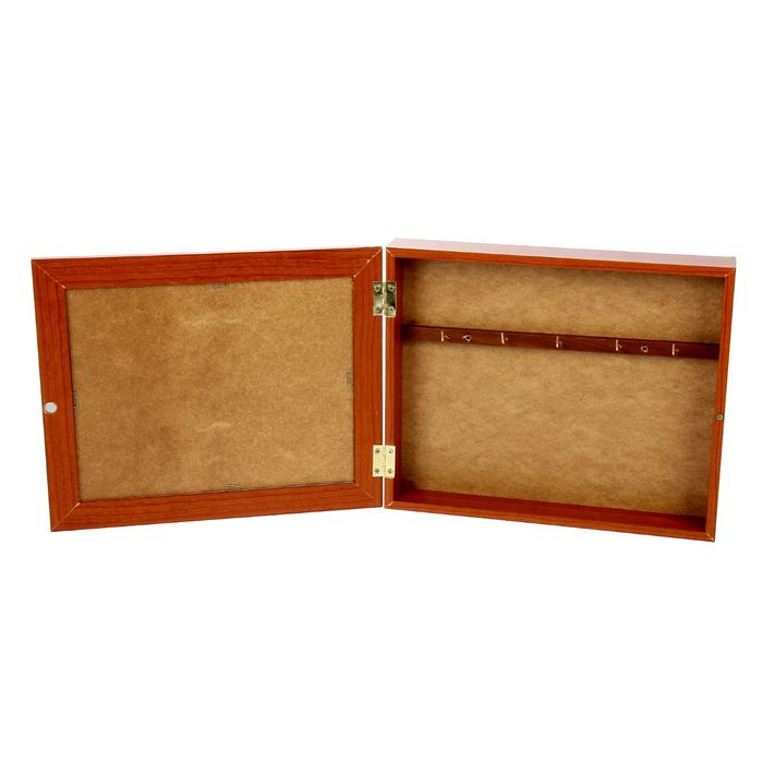 Ключница "Цветы в вазе" орех