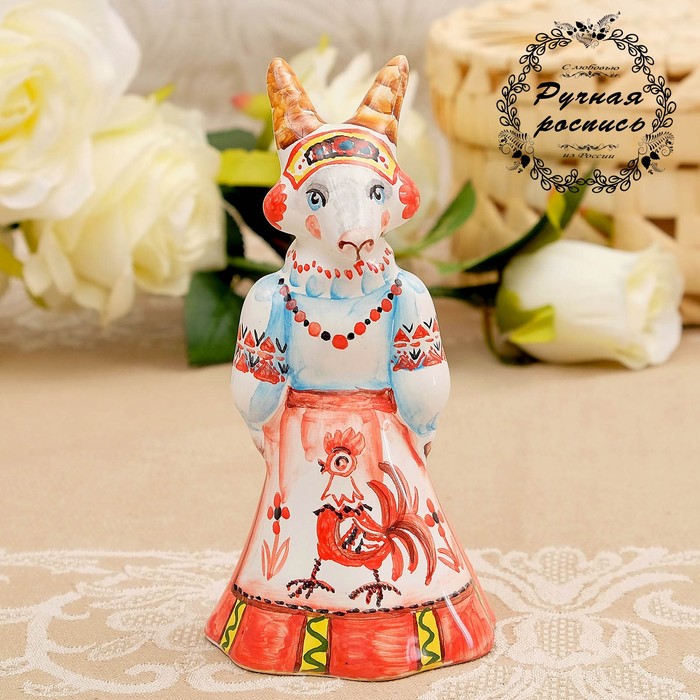 Сувенир «Коза Архангельская», 7×6,5×14,5 см, ярославская майолика