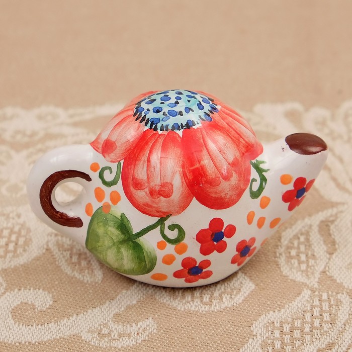 Сувенир «Чайник-мини», 7×4×4,5 см, ярославская майолика