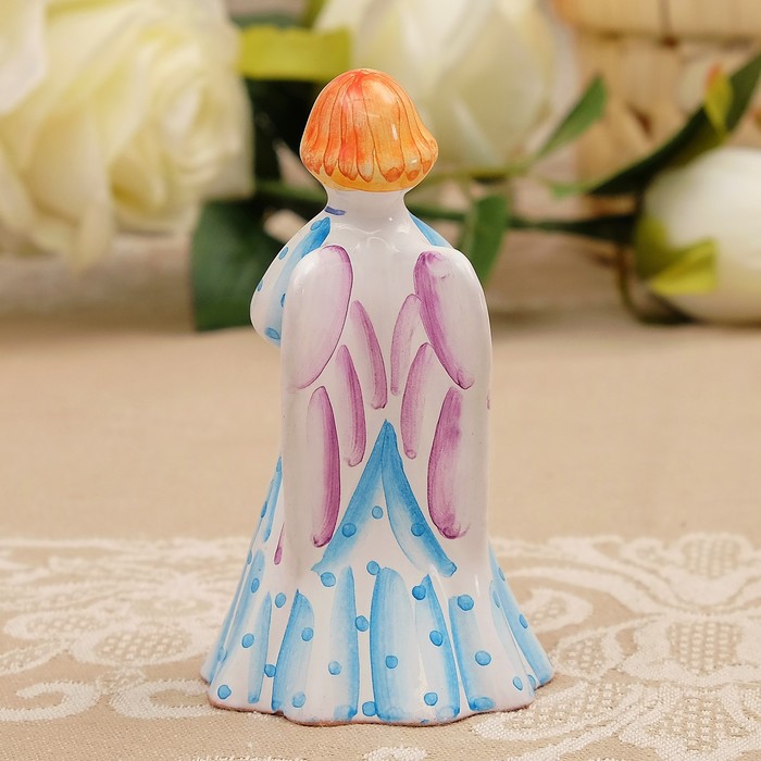 Сувенир «Ангел-колокольчик», 5×5×9,5 см, ярославская майолика