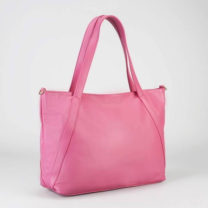 Сумка женская на молнии "Жаннет", 1 отдел, 1 наружный карман, розовая