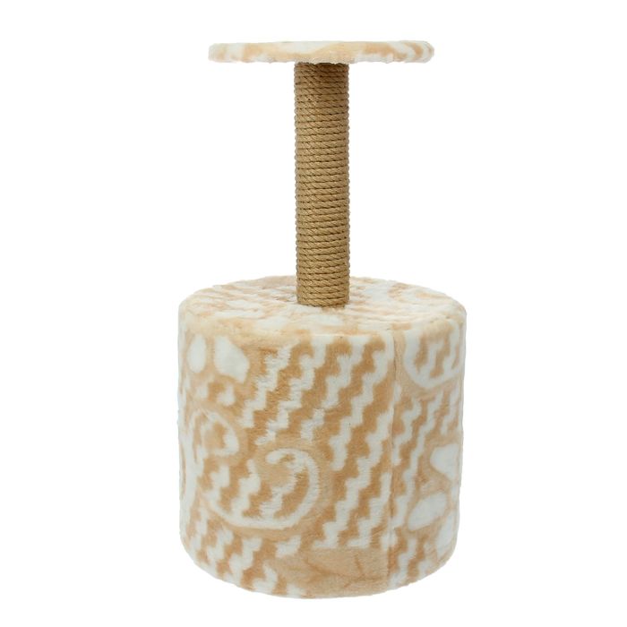 Домик круглый с низкой полкой, джут 30 х 30 х 60 см, микс цветов