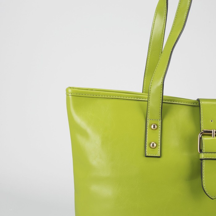 Сумка женская на молнии "Джейн", 1 отдел, 1 наружный карман, зелёная