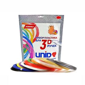 купить Пластик UNID PLA-12, для 3Д ручки, 12 цветов в наборе, по 10 метров