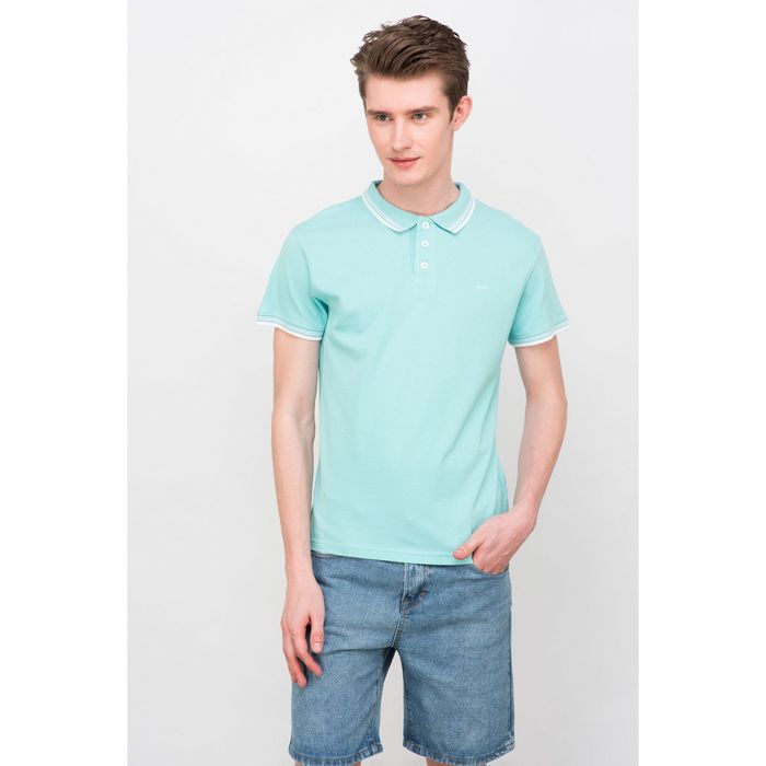 Футболка-поло мужская, цвет голубой, размер 44 (XS), рост 176 см (арт. 619040411)