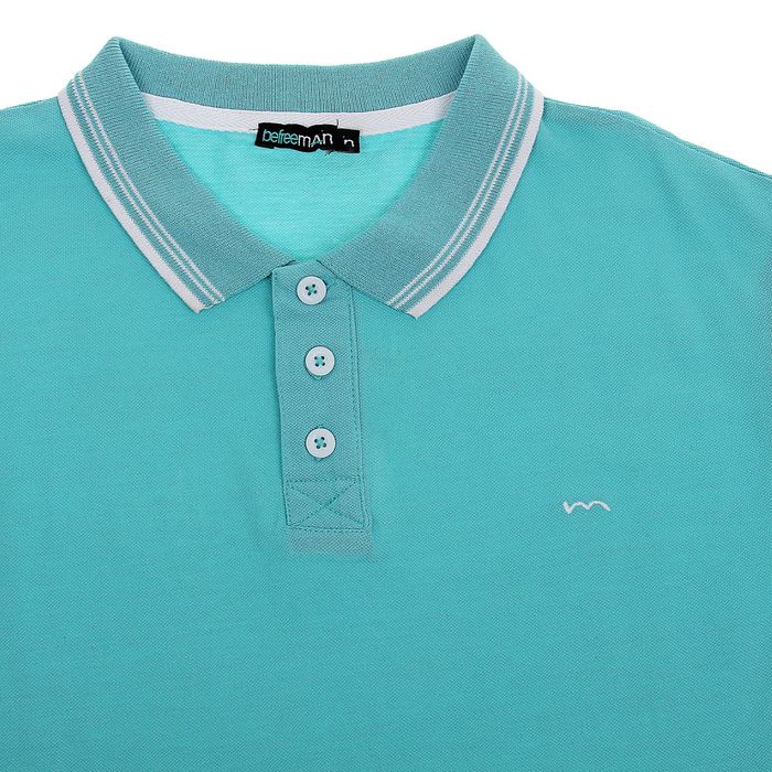 Футболка-поло мужская, цвет голубой, размер 44 (XS), рост 176 см (арт. 619040411)