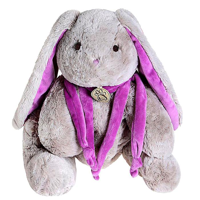 Мягкая игрушка «Кролик», цвет серый/фиолетовый, 45 см