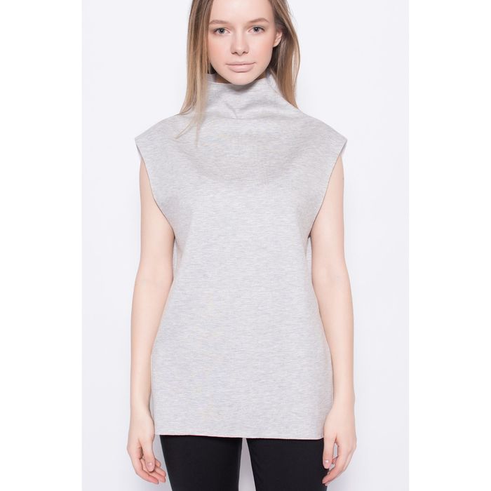 Блузка женская, цвет серый меланж, размер 46 (M), рост 170 см (арт. 1611364463)