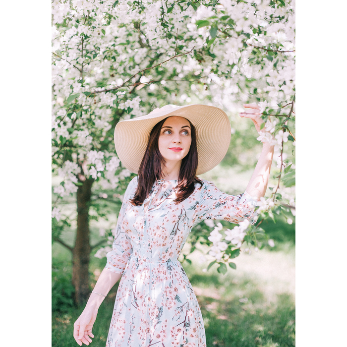 Платье женское, розовый принт, размер 42 (XS), рост 170 см (арт. 1611348580)