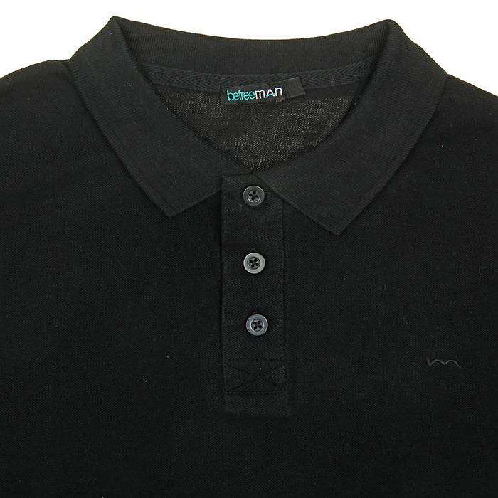 Футболка-поло мужская, цвет чёрный, размер 44 (XS), рост 176 см (арт. 619040411)