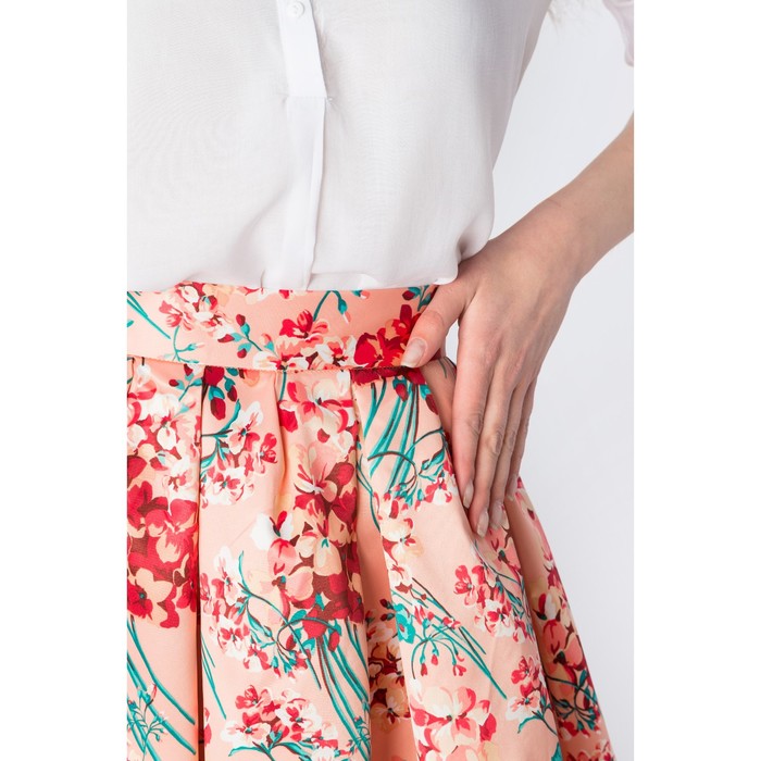 Юбка женская, розовый принт, размер 46 (M), рост 170 см (арт. 1611303224)