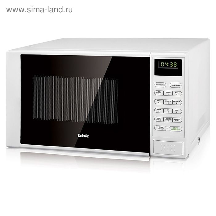 фото Микроволновая печь bbk 20mwg-735s/w, 700 вт, 20 л, белая