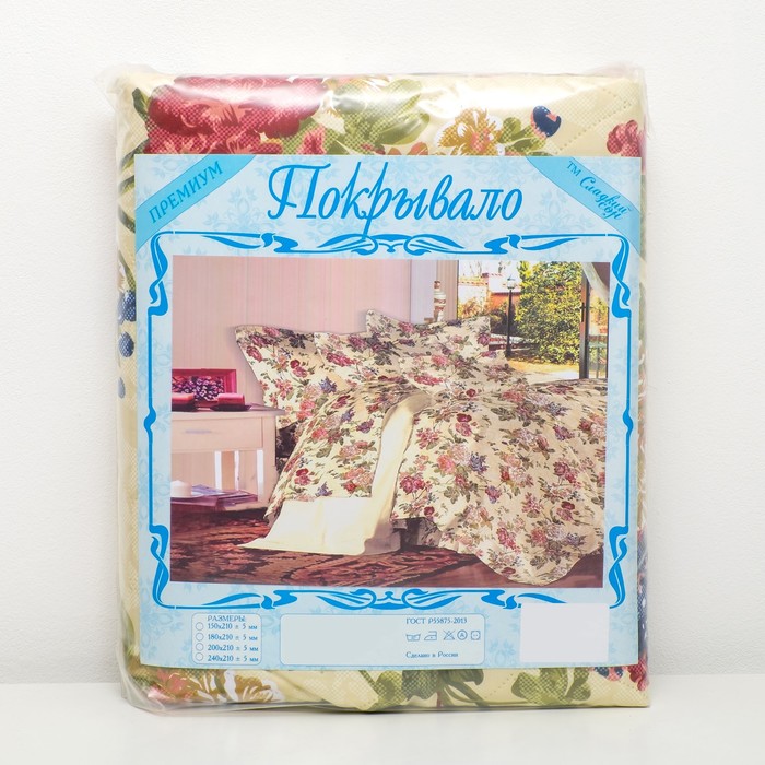 Покрывало "Премиум", размер 200х205 см, микро-сатин 90 г/м2, рисунок 90-104