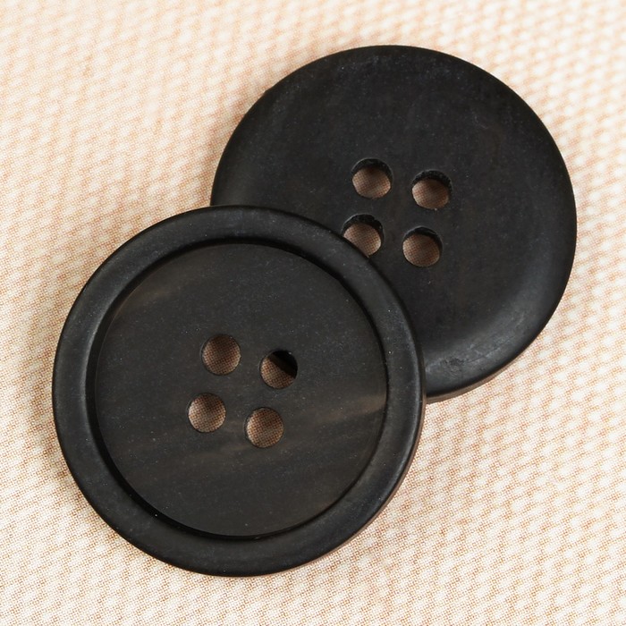 Пуговица, 4 прокола, 20,5мм, цвет чёрно-белый